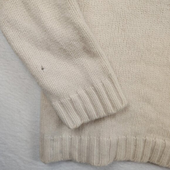 VTG American Eagle Lambswool Sweater Mens M/L/XL Cream Fair Isle Crewneck - Picture 4 of 8